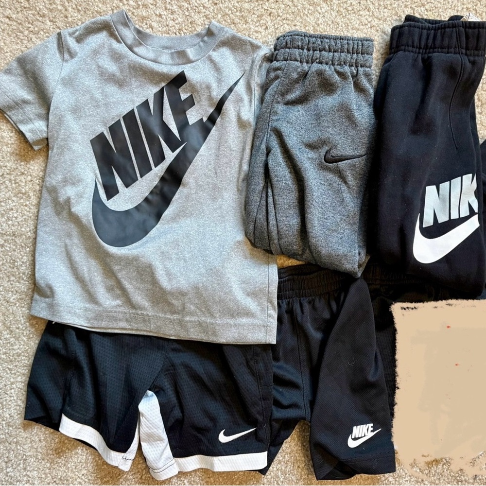 Nike Kids Black and Gray Shorts and Sweats Bundle 4T